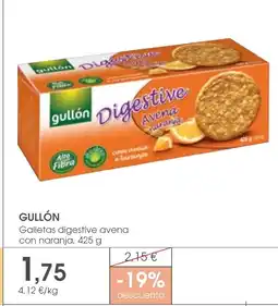 Supermercados Plaza GULLÓN Galletas digestive avena oferta