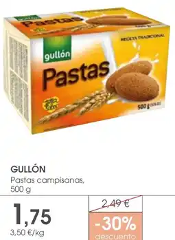 Supermercados Plaza GULLÓN Pastas campisanas oferta