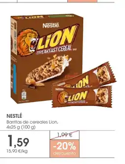 Supermercados Plaza NESTLÉ Barritas de cereales Lion oferta