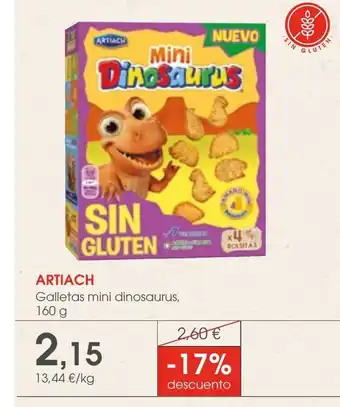 Supermercados Plaza ARTIACH Galletas mini dinosaurus oferta