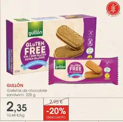 Supermercados Plaza GULLÓN Galletas de chocolate oferta