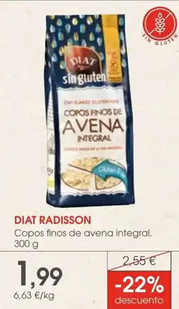 Supermercados Plaza DIAT RADISSON Copos finos de avena integral oferta