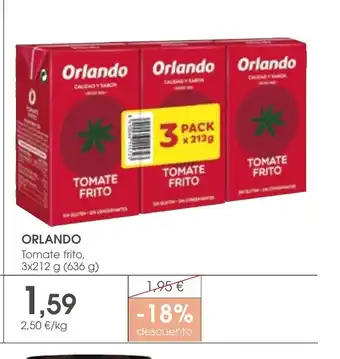 Supermercados Plaza ORLANDO Tomate frito oferta