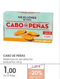 Supermercados Plaza CABO DE PEÑAS Mejillones en escabeche pequeños oferta