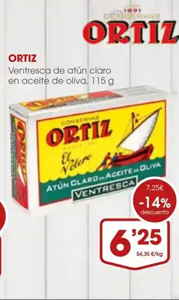Supermercados Plaza ORTIZ Ventresca de atún claro oferta