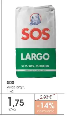 Supermercados Plaza SOS Arroz largo oferta