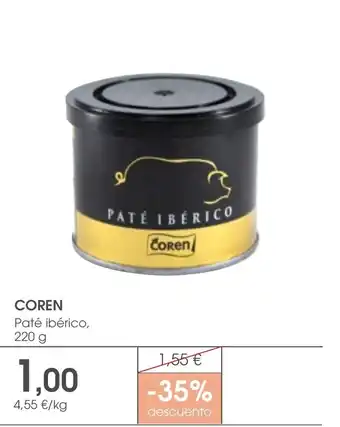 Supermercados Plaza COREN Paté ibérico oferta