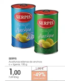 Supermercados Plaza SERPIS Aceitunas rellenas de anchoa oferta