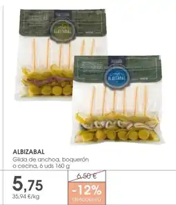 Supermercados Plaza ALBIZABAL Gilda de anchoa, boquerón o cecina oferta