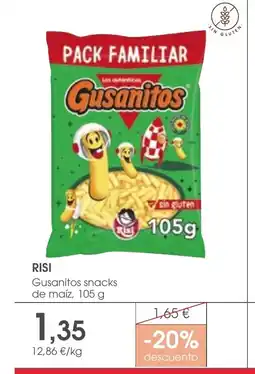 Supermercados Plaza RISI Gusanitos snacks de maíz oferta