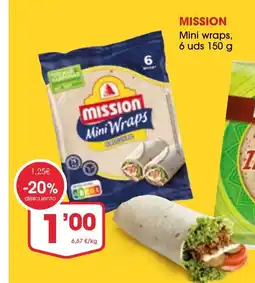 Supermercados Plaza MISSION Mini wraps oferta