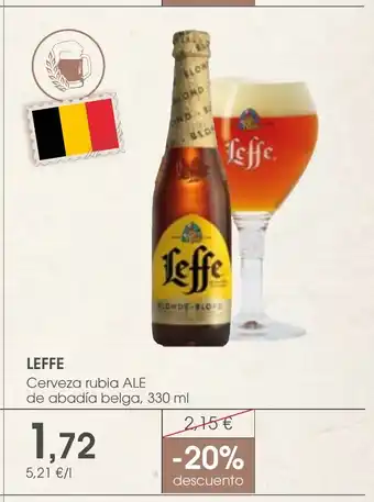 Supermercados Plaza LEFFE Cerveza rubia ALE de abadía belga oferta
