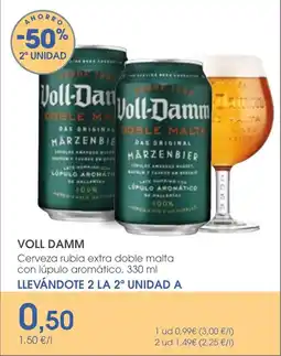 Supermercados Plaza VOLL DAMM Cerveza rubia extra doble malta con lúpulo aromático oferta