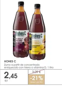 Supermercados Plaza HOHES C Zumo a partir de concentrado oferta