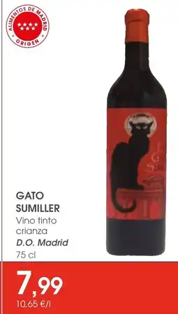 Supermercados Plaza GATO SUMILLER Vino tinto crianza oferta