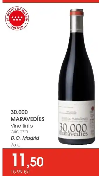Supermercados Plaza 30.000 MARAVEDÍES Vino tinto crianza D.O. Madrid oferta