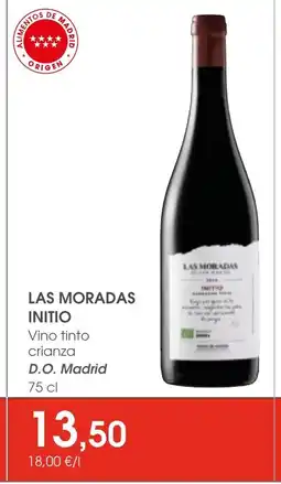 Supermercados Plaza LAS MORADAS INITIO Vino tinto crianza oferta