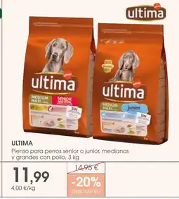 Supermercados Plaza ULTIMA Pienso para perros senior o junior, medianos oferta