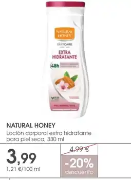 Supermercados Plaza NATURAL HONEY Loción corporal extra hidratante para piel seca oferta