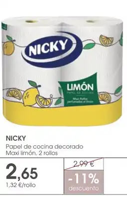Supermercados Plaza NICKY Papel de cocina decorado oferta
