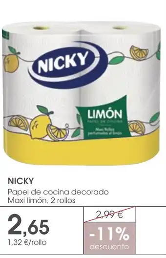 Supermercados Plaza NICKY Papel de cocina decorado oferta