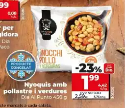 Maxi Dia Nyoquis amb pollastre i verdures oferta