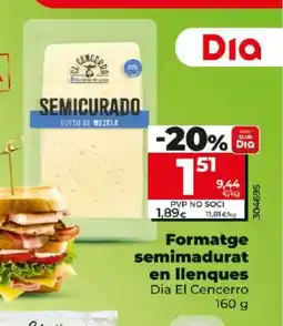 Maxi Dia Formatge semimadurat en llenques oferta