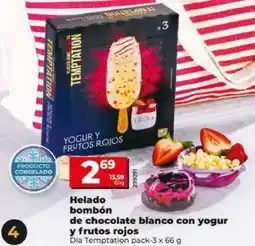 Dia Helado bombón de chocolate blanco con yogur y frutos rojos oferta