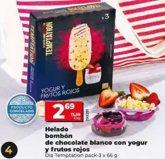 Dia Helado bombón de chocolate blanco con yogur y frutos rojos oferta
