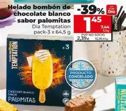 Dia Helado bombón de chocolate blanco sabor palomitas oferta