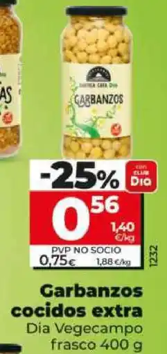 Dia Garbanzos cocidos extra oferta