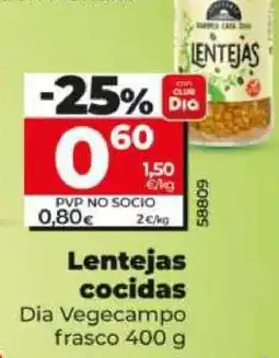 Dia Lentejas cocidas oferta