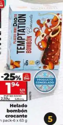 Dia Helado bombón crocante oferta