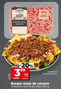 Dia Burger meat de vacuno oferta