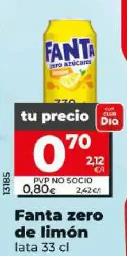 Dia Fanta zero de limón oferta