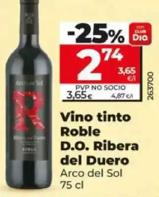 Dia Vino tinto roble D.O. Ribera del Duero oferta