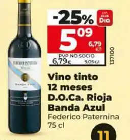 Dia Vino tinto 12 meses D.O.Ca. Rioja Banda Azul oferta