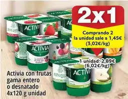 FROIZ Danone - activia con frutas gama entero o desnatado oferta