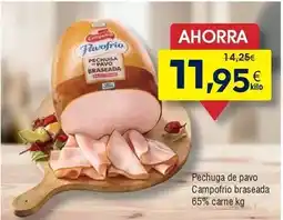 FROIZ Campofrío - pechuga de pavo campofrio braseada 65% carne oferta