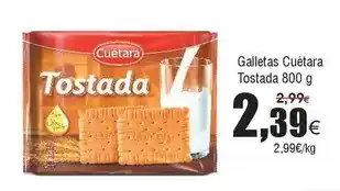 FROIZ Cuétara - galletas tostada oferta