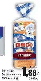 FROIZ Bimbo - pan molde sandwich familiar oferta