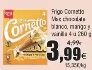 FROIZ Cornetto - frigo max chocolate blanco, mango y vainilla oferta