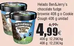 FROIZ Ben & jerry's - helado chocolate fudge brownie 408 o cookie dough oferta