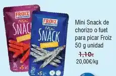 FROIZ Froiz - mini snack de chorizo o fuet para picar oferta