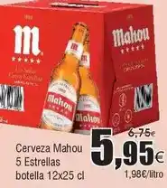 FROIZ Mahou - cerveza 5 estrellas botella oferta