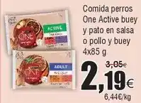 FROIZ Purina - comida perros one active buey y pato en salsa o pollo y buey oferta