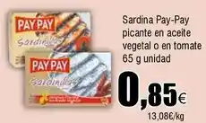 FROIZ Pay pay - sardina picante en aceite vegetal o en tomate oferta
