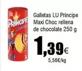 FROIZ Lu - galletas principe maxi choc rellena de chocolate oferta