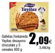 FROIZ Fontaneda - galletas yayitas desayuno chocolate y 5 cereales oferta