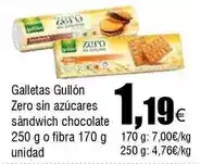 FROIZ Gullón - galletas zero sin azucares sandwich chocolate o fibra oferta